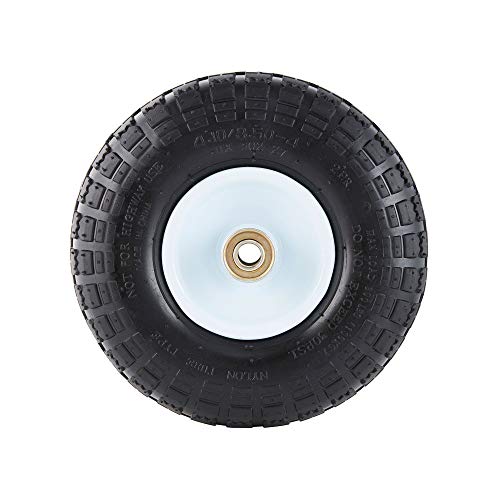 Tricam Farm and Ranch FR1055 10 Inch Replacement Pneumatic Turf Tire for Utility Garden Carts, Wheelbarrows, Dollys, and Wagon, Single Tire