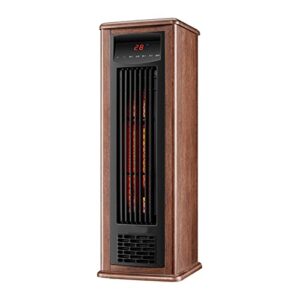 outdoor garden heater space heaters for indoor, quiet&fast ceramic heater with remote,oscillating,9h timer,led display with touch control, wood grain look electric heater patio hea