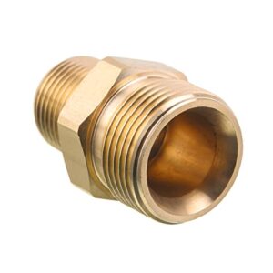 M MINGLE M22 Pressure Washer Fitting, 3/8 Inch NPT Male to M22 14mm Male adapter, 4500 PSI