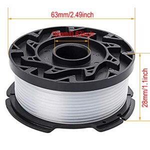 AF-100 String Trimmer Spool Replacement for Black and Decker AF-100 AF-100-3ZP AF-100-BKP 30ft 0.065" Trimmer Line Replacement Spool Compatible with GH600 GH610 GH900 Edger(16 Spools+3 Cap+3 Spring)