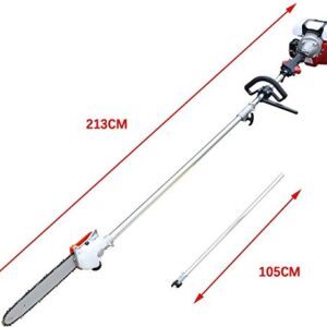 DNYSYSJ 42.7CC Garden High Branch Saw 2.5M-3.5M,Pole Saw,Powerful Gas Pole Chainsaw Split Shaft Chainsaw Pruner Trimmer for Outdoor Tree Tool