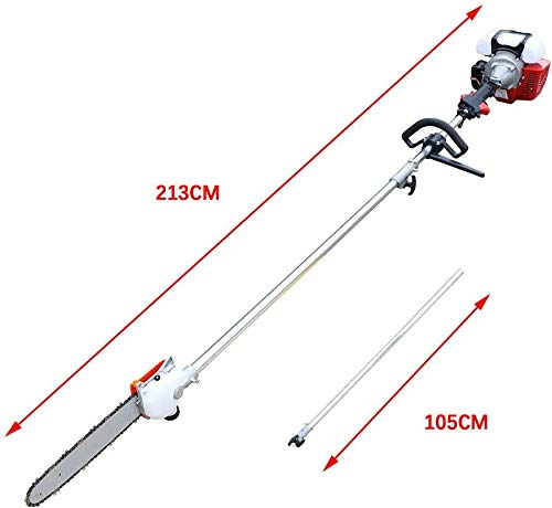 DNYSYSJ 42.7CC Garden High Branch Saw 2.5M-3.5M,Pole Saw,Powerful Gas Pole Chainsaw Split Shaft Chainsaw Pruner Trimmer for Outdoor Tree Tool