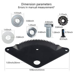 AMTHKNO 532194732 194732 Sector Plate/Steering Gear Rebuild Kit Compatible with Craftsman, AYP, Poulan Mower and Garden Tractor Replace Models 587738906 532194747