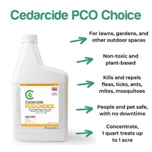 Cedarcide Outdoor Lawn and Garden Kit (Large) Includes PCO Choice Cedar Oil Bug Killing Concentrate Gallon and Pure Cedar Granules | PCO Kills and Repels Fleas, Ants, Mites, & Mosquitoes