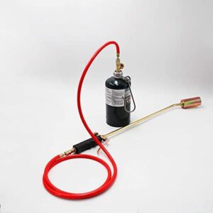 Propane Torch Weed,Heavy Duty Burner Torch,Weed Burner with Control Valve and 5.3 FT Hose for Garden Roofing BBQ lighter Snow Melting, Wrenches and Gloves