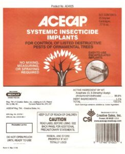 acecap 25-pack systemic insecticide tree implants for control of tree pests, 3/8-inch