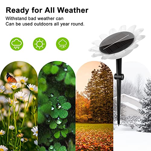 Cynlink Solar Garden Lights Christmas Decorations, 2 Pack Super Bright Solar Christmas Lights Outdoor, IP68 Waterproof, Auto On/Off Solar Powered Landscape Path Lights for Yard Lawn Patio