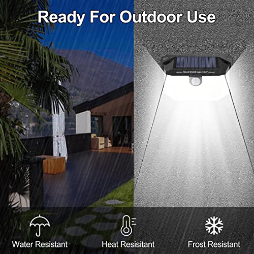 Solar Outdoor Lights Motion Sensor Security Light, Solar Powered Wall Lights 178 LEDs 500LM 3 Lighting Modes 270° Lighting Angle IP65 Waterproof for Garden Patio Porch Fence Yard (2 Pack)