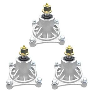 3 pack New 174356 Mower Spindle Assembly Replaces AYP 174356 174358 Husqvarna 532 17 43-56 With Mounting Screws and Blade Mounting Bolt,Mounting Holes are Threaded, Fits AYP 48" Decks 2002 & Newer