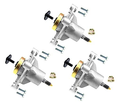 3 pack New 174356 Mower Spindle Assembly Replaces AYP 174356 174358 Husqvarna 532 17 43-56 With Mounting Screws and Blade Mounting Bolt,Mounting Holes are Threaded, Fits AYP 48" Decks 2002 & Newer