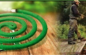 W4W Mosquito Repellent Coils - Outdoor Use Reaches Up to 10 feet - Each Coil Burns for 5-7 Hours (Three Pack Contains 12 coils & 6 Coil Stands)