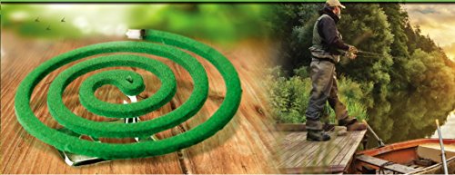 W4W Mosquito Repellent Coils - Outdoor Use Reaches Up to 10 feet - Each Coil Burns for 5-7 Hours (Three Pack Contains 12 coils & 6 Coil Stands)