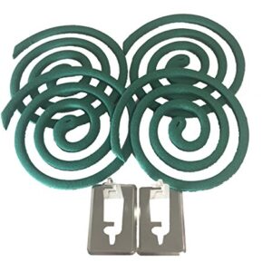 W4W Mosquito Repellent Coils - Outdoor Use Reaches Up to 10 feet - Each Coil Burns for 5-7 Hours (Three Pack Contains 12 coils & 6 Coil Stands)