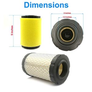 KlirAir Air Filters Replace for Briggs & Stratton 796031 (591334 or 594201) Plus 797704 Foam Pre-cleaner (Pack of 2)