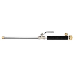 Car Water Spray Lance, Rustproof High Power Washer Wand Reliable for 3/4in Garden Hose(Black)