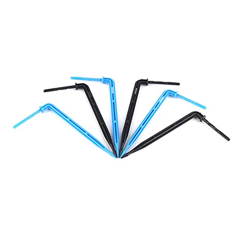 Congeal Greenhouse Micro Drip Irrigation 200pcs Drip Irrigation Arrow Black/Blue Arrow Dripper, Used for Water-Saving Irrigation of Micro-Irrigation Nursery Elevated Bed Flower Pot Vegetable Plot