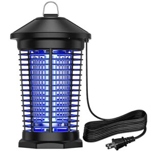 bug zapper outdoor, 4000v 5ft cord mosquito killer lantern, attracts gnats, flies, mosquitoes & flying insects, waterproof attractant trap for indoor & outdoor – backyard, patio, deck, garden, camping
