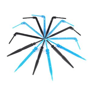 Congeal Greenhouse Micro Drip Irrigation 200pcs Drip Irrigation Arrow Black/Blue Arrow Dripper, Used for Water-Saving Irrigation of Micro-Irrigation Nursery Elevated Bed Flower Pot Vegetable Plot