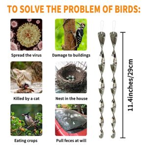 30 Pack Bird Repellent Reflectors Scare Rods