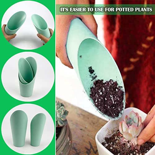 LNQ LUNIQ 4Pcs Round Garden Soil Sieve Tray Sand Sifter with Cylinder Shovels for Small Gravel, Soil, Sand Sieving Work