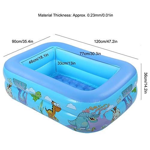 Inflatable Kid Bathtub, Kids Pool Inflatable Swimming Pool Water Sports Supply Plastic Pool for Backyard Garden Outdoor for Baby Toddler Adults