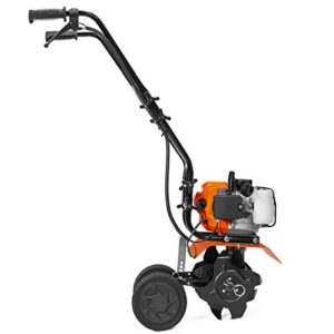 XtremepowerUS Commercial 55CC Tiller Cultivator 2-Cycle Gas Powered Garden Yard Grass Walk Behind Soil Prep Root Dirt with Handle