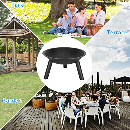 Portable Outdoor Fire Pit Bowl 22" Heavy Cast Iron Round BBQ Gril, Modern Stylish Fire Pit for Patio Backyard Garden Camping Picnic