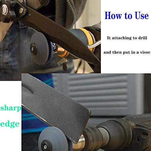 Ufmarine Lawn Mower Blade Sharpener for Most Power and Hand Drill (1 Pcs)