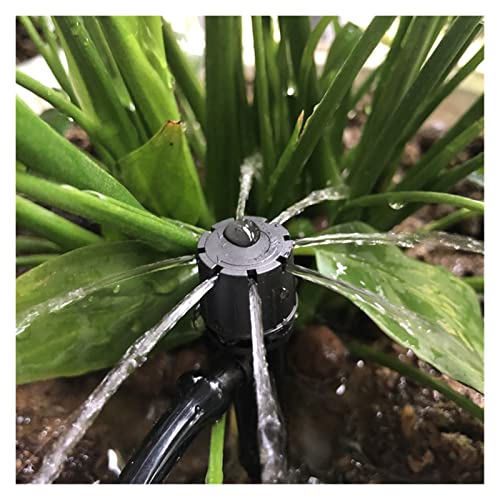 VIEUE Garden Drip Irrigation System Accessories Watering The Flowers Drip Irrigation Adjustable Transmitter Drip Head Farmland Use 4/7 Mm Hose 200 Pieces (Color : Black)