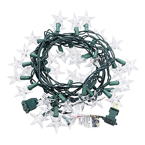 ALITOVE LED Christmas String Light Star Fairy Lights 12Ft 35 LEDs Warm White Waterproof Connectable UL Listed Rope Light for Xmas Tree Patio Garden Halloween Party Indoor Outdoor Décor