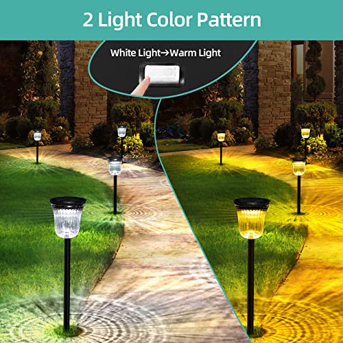 Ortope Solar Pathway Outdoor Lights 6Pack,200 Lumen Solar Garden Lights Lanterns,12Hrs Long Last Solar Landscape Path Yard Lights,Solar Driveway Walkway Sidewalk Lights Lantern Lamp for Patio Lawn