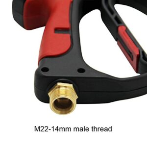 Twinkle Star Pressure Washer Gun, M22 14mm Fitting, 3000 PSI with 4-Color Pressure Water Washer Nozzles