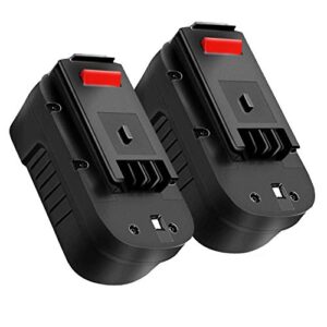 vanon 2pack hpb18 3.6ah 18v replacement for black and decker 18v battery hpb18-ope 244760-00 a1718 fsb18 feb180s a18 fs18fl(three prongs for black & decker).