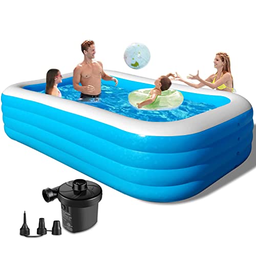 SOARRUCY 10FT Inflatable Swimming Pools for Kids and Adults - Piscinas para Adultos,Kid Pool, Inflatable Pool for Toddlers, Family,Outdoor, Backyard ,Garden,Summer Water Party