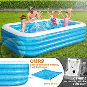 SOARRUCY 10FT Inflatable Swimming Pools for Kids and Adults - Piscinas para Adultos,Kid Pool, Inflatable Pool for Toddlers, Family,Outdoor, Backyard ,Garden,Summer Water Party