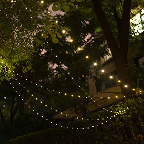 shinar Solar String Lights Outdoor, 400LEDs/150ft IP67 Waterproof 8 Lighting Modes, Solar Fairy Light, Solar Powered Christmas Lights for Garden Yard, Patio, Wedding, Christmas (warmwhite)