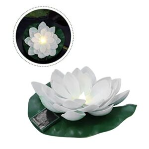 LABRIMP Outdoor Solar Lights LED Decorative Night Lily for Lights Solar Pool Light Swimming Floating Decoration Flower Pad Lamp Outdoor Garden Pond Accessories Solar Lights