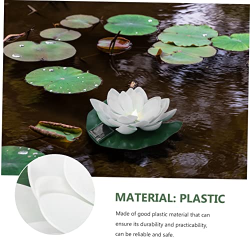 LABRIMP Outdoor Solar Lights LED Decorative Night Lily for Lights Solar Pool Light Swimming Floating Decoration Flower Pad Lamp Outdoor Garden Pond Accessories Solar Lights