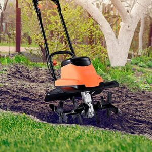 Electric Garden Tiller Electric Cultivator 14 Inch Tilling Width 8-Inch Electric Tiller 8.5 Amp a05