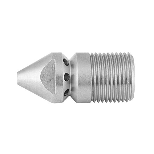 Nozzles Pressure Washer Nozzle Tip, Stainless Steel 3/8 Drain Jetter Nozzle Drain Jet Hose Nozzle Pressure Sewer Cleaning Pipe Turbo Nozzle For Garden Hose