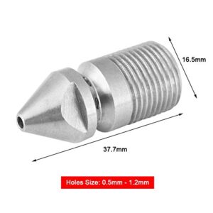 Nozzles Pressure Washer Nozzle Tip, Stainless Steel 3/8 Drain Jetter Nozzle Drain Jet Hose Nozzle Pressure Sewer Cleaning Pipe Turbo Nozzle For Garden Hose