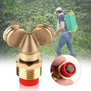 2pcs Brass Spray Misting Nozzle, Double Nozzle Spray Agricultural Garden Sprinkler Irrigation Sprayer for Washers Cleaner Gun