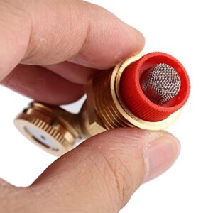 2pcs Brass Spray Misting Nozzle, Double Nozzle Spray Agricultural Garden Sprinkler Irrigation Sprayer for Washers Cleaner Gun