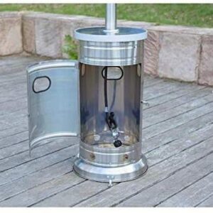 YZPFSD Style Selections/Garden Treasures 48,000 BTU Stainless Steel Floorstanding Liquid Propane Patio Heater，Portable Outdoor Heat Lamp