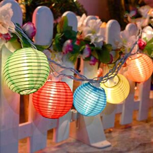 romasaty multicolor lantern string lights,colorful hanging lanterns string light in home & garden decorative lights for indoor outdoor patio party wedding bedroom bistro bar