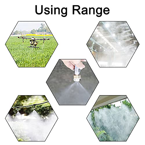 Aopin Garden Lawn Misting Nozzles PP 1.5mm / 0.06" Atomizing Mister Sprayer Nozzle Suitable For Outdoor Cooling, Garden Irrigation, Fountain, Crop Nutrient Injection, Greenhouse 4 Pcs