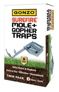 gonzo 5005 gopher traps, silver