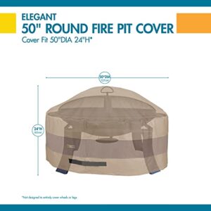 Duck Covers Elegant Waterproof 50 Inch Round Fire Pit Cover, Outdoor Firepit Cover