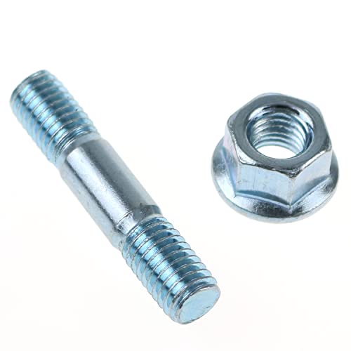 LUORNG 2 Sets 52/58/59 Chainsaw Parts Bar Nuts & Bar Studs Garden Tool Parts Accessories Chainsaw Attachment Guide Bar Studs and Nuts, Silver