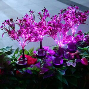 Aolyty Solar Lights Outdoor Garden Decorative, 2 Pack Solar Powered Phalaenopsis Flowers Lights Waterproof IP65 Solar In-Ground Lights, for Garden, Yard, Patio, Lawn Decor
